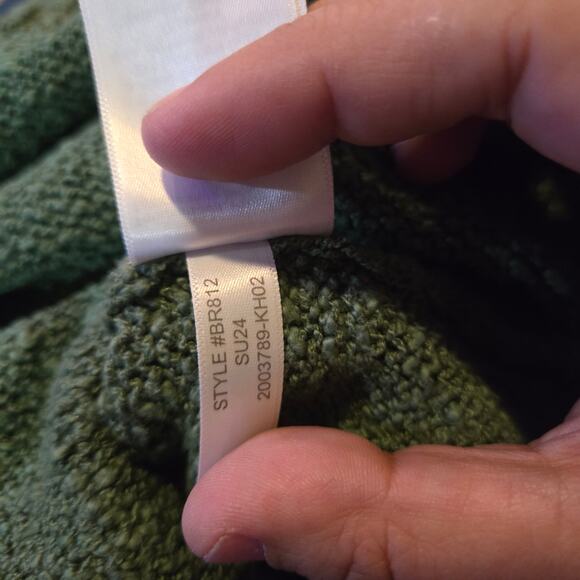 J.Crew Green Bouclé Knit V-Neck Sweater Tank Size Large - Picture 5 of 8